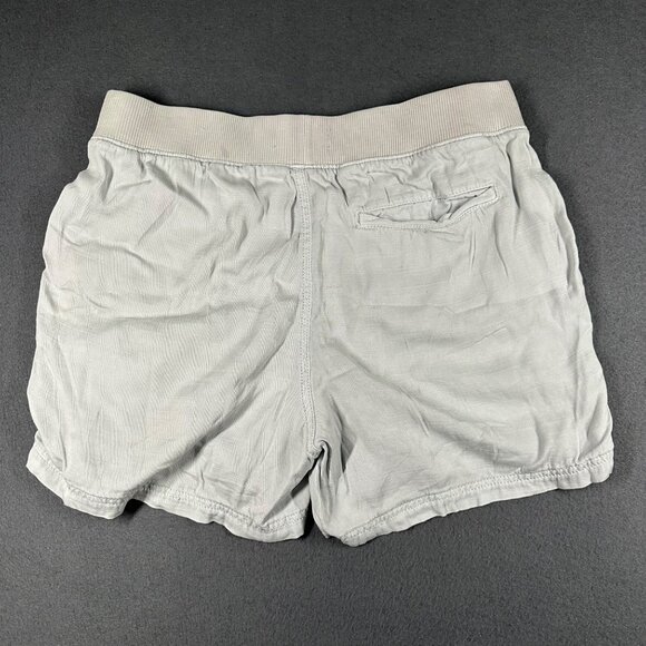 Sonoma Womens Medium Light Gray Linen Blend Pull-On Shorts Elastic Waist Pockets - Picture 12 of 14